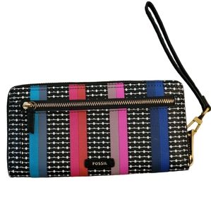 Colorful Fossil Wristlet Wallet Purse